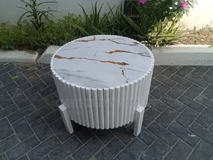 White Round Marble Top
