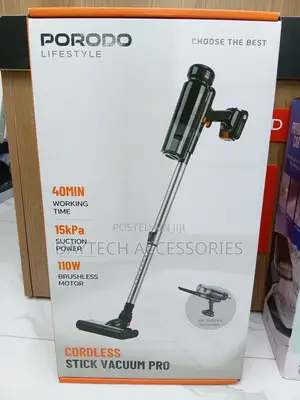 The Porodo LifeStyle Cordless Stick Vacuum Cleaner Pro.