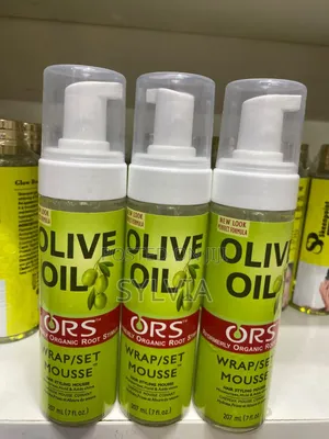 Olive Oil Wrap Set/Mousse Hold Shine Flex Hold Hair Styling Mousse