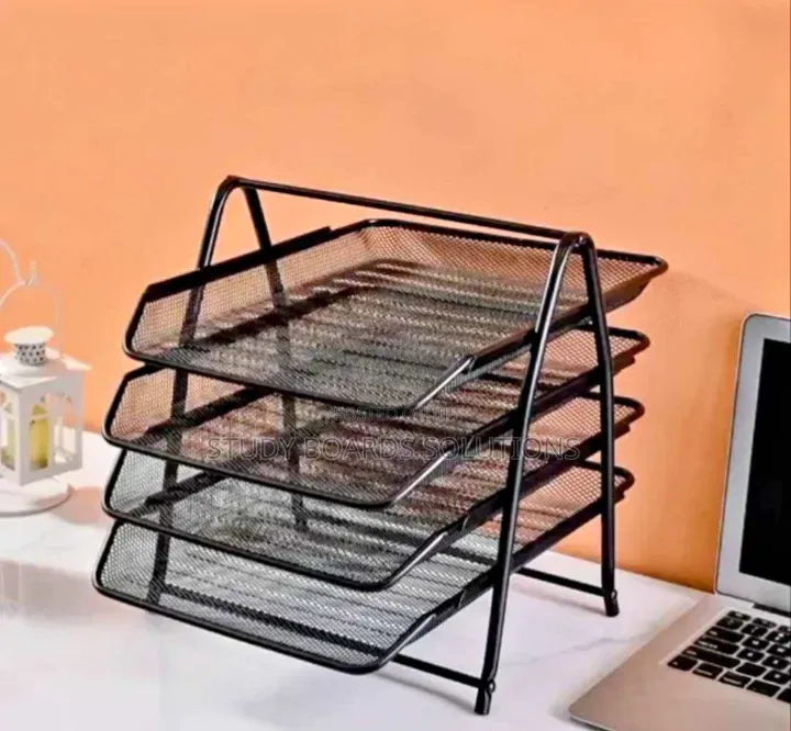 Metallic 4 Tier Document Organizer