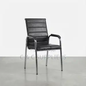 Leather Padded Reception Guest Chair.