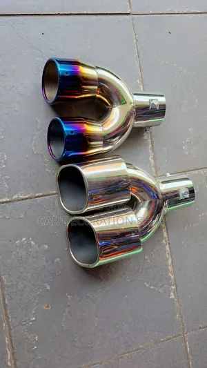 Stainless Steel Dual Y_shaped Twin Pipe Outlet Exhaust Muffler Tips