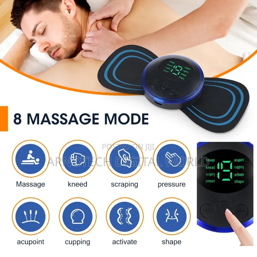 Electric Neck Back Massager Cervical Patch Pain Relief-8 Massage Modes
