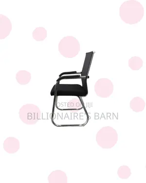 Practical Black Mesh Cantilever Visitor Chair | Daily Office Comfort