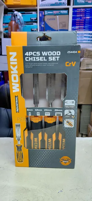 Wokin 4-Piece Wood Chisel Set (Industrial Grade, Item 254404)