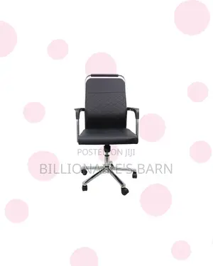 Practical Black Quilted Executive Swivel Chair | Daily Office Comfort