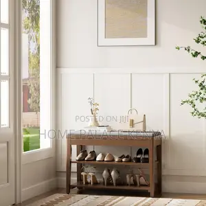Entryway Rack: Decorative Shoe Placement Rack With Cushioned Top