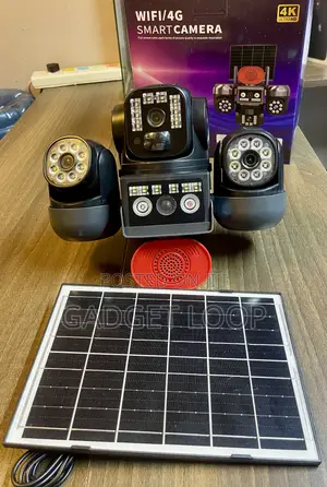 Solar CCTV Camera 3 Camera Lens