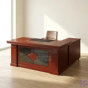 Office Desk; 140cm Executive L-Shaped Office Desk