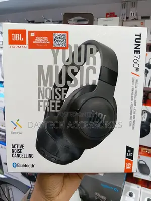 JBL Tune 760NC Noise-Canceling Wireless Over-Ear Headphones - Black