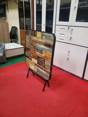 Rustic Print Folding Accent Table