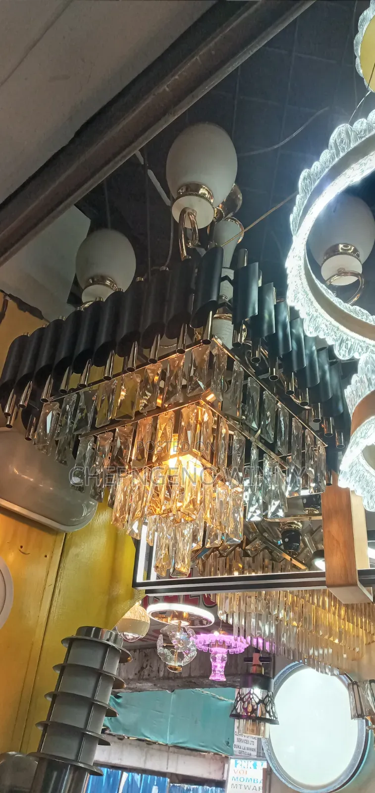 Crystals Chandelier Square