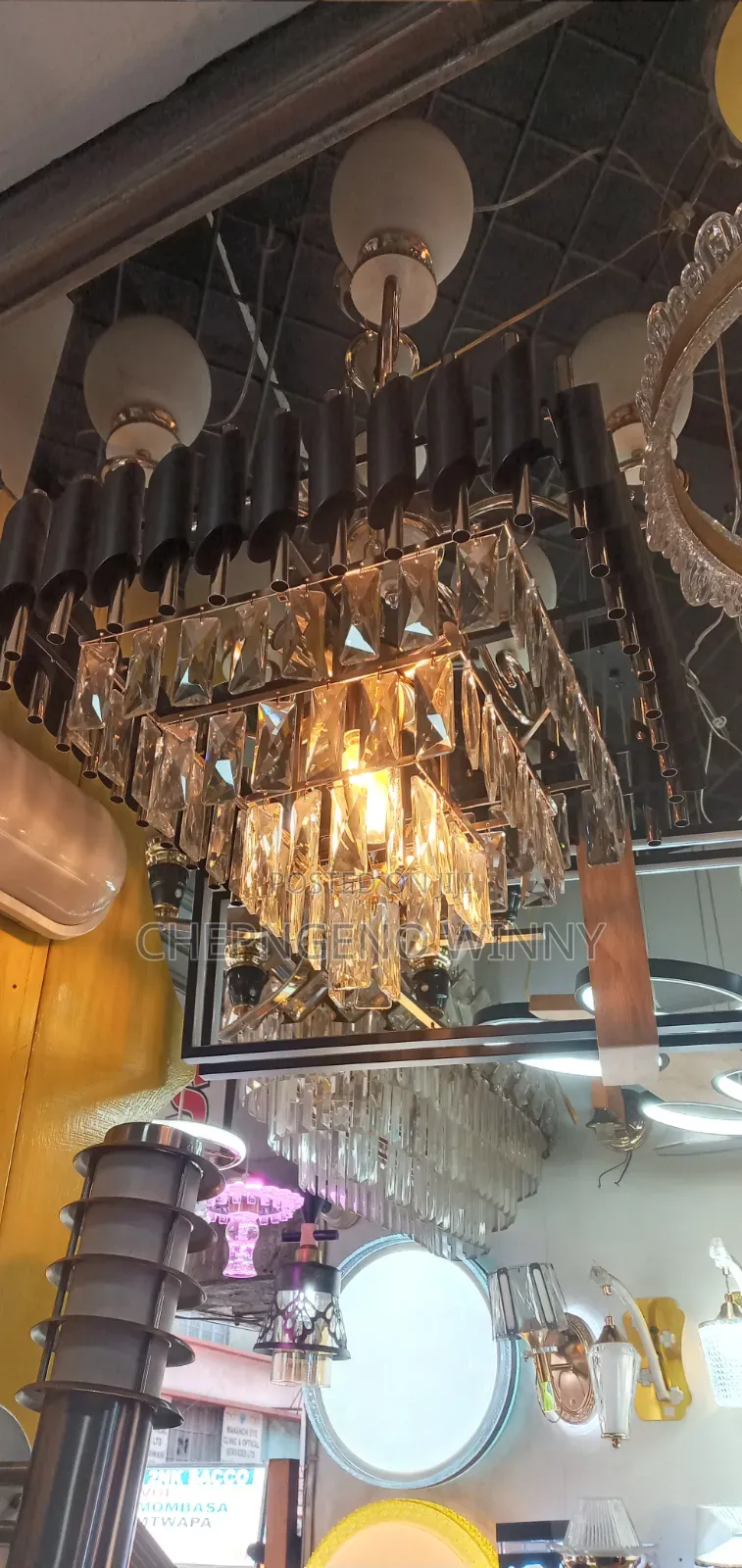 Crystals Chandelier Square