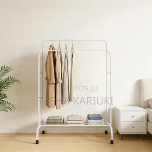 Double Cloth Rack With Wheels