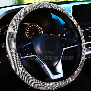 Sparkling Glamorou Rhinestone Covered Decorative Steering Wheel Cover
