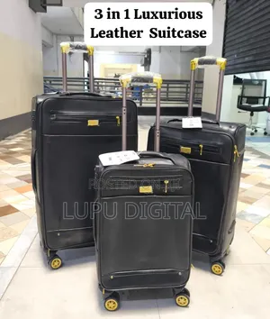 3 in 1 Luxurious Leather Suitcase