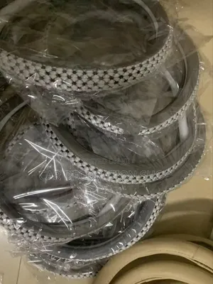 Grey Braided Knitted Steering Wheel Cover