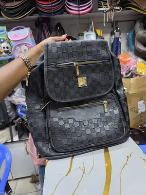 Leather Quality Black Backpack at 1200