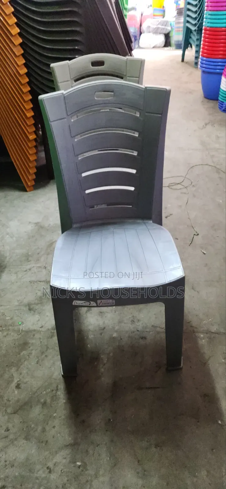 Kenstar Armless Plastic Chairs, Blue