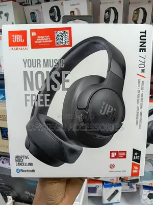 The JBL Tune 770NC Wireless Over-Ear Headphones in Black