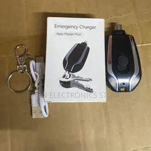 Type-C Emergency Black 500mAh Small Backup Power Bank