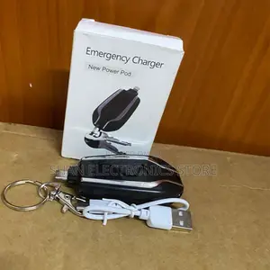 Black1500mAh Small Backup Power Bank, Mini Emergency Pod