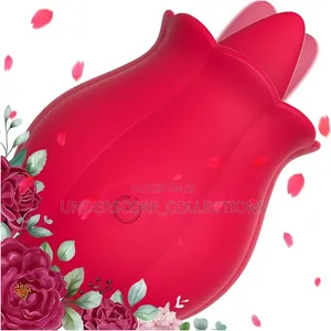 Rose-Shaped Clitoral Stimulator Vibrator With Tongue