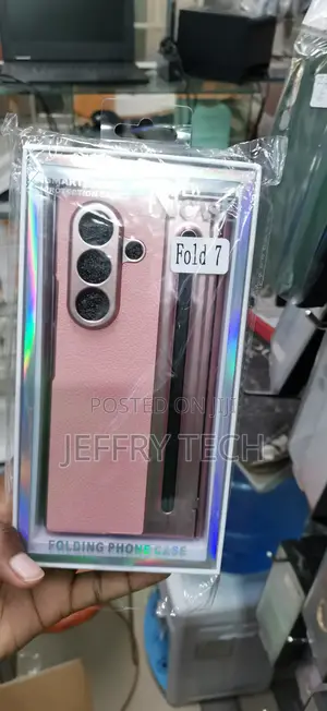 Samsung Galaxy Z Fold Generic Pink Leather Case