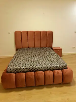 5x6 Bubble Bed Burnt Orange Upholstery