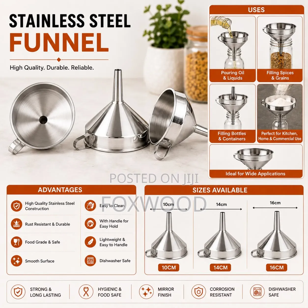 Stainless Steel Funnel Now Available