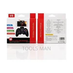 V8 Bluetooth Wireless Game-Pad Controller for Phone Android iOS PC TV