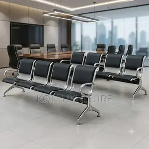 Office Benche; Four Seaters Leather Bench for Instution Area Reception