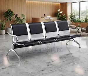 Office Benche; Four Seaters Leather Bench for Instution Area Reception