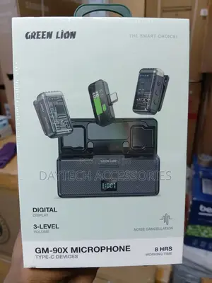 Green Lion (GNGM90XMICBK) GM-90X Wireless Microphone USB-C - Black