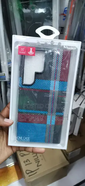 S Galaxy S23 Ultra Xundo Brand Tribal Plaid Carbon Fiber Phone Case