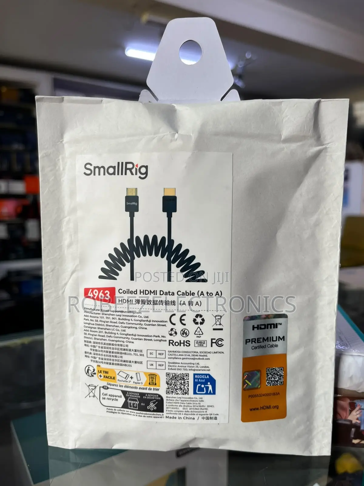SmallRig 10cm Coiled HDMI Data Cable (#4963)