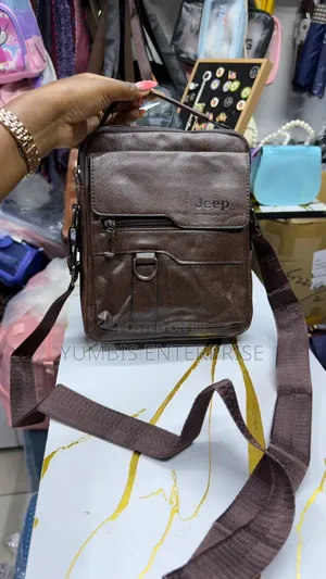 Dark Brown Jeep Shoulder Chest Sling Bag in Dark Brown at 1000