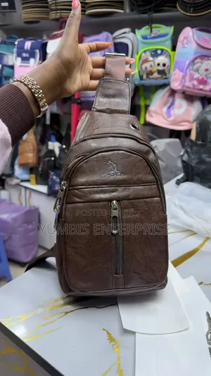 Dark Brown Chest Bag Unisex Crossbody
