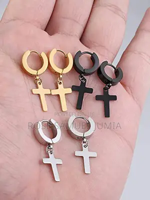 Cross Earings Pierced