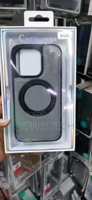 Grey Faux Leather Case Is Designed for the iPhone 14 Pro