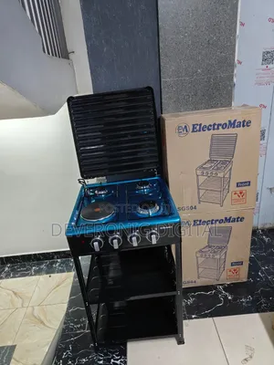 Electromate Free Standing 3 Gas Burner +1 With Shelves