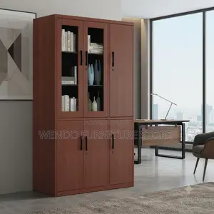 Office Cabinet; Diplomatic Office Cabinet With Three Mahogany Doors