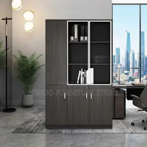 Office Cabinet; Diplomatic Office Cabinet With Three Mahogany Doors