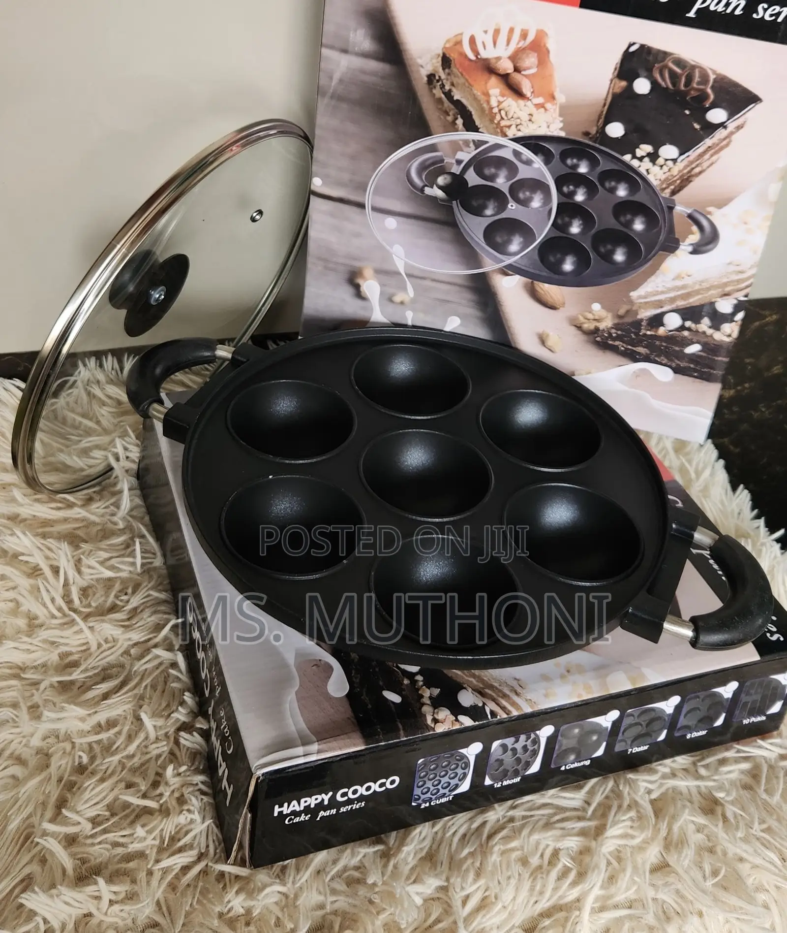 7 Holes Die-Cast Vitumbua Pan