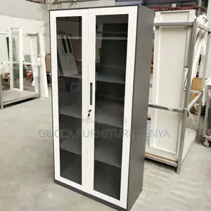 Lockable Glass Front Storage Cabinet.