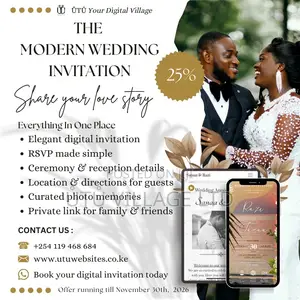 The Modern Digital Wedding Invitation | RSVP Wedding Details