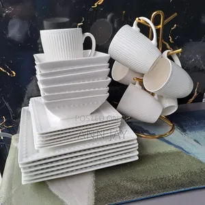 Ceramic Square Dinner Seat 24pc
