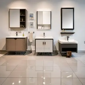 Modern Wall Mounted Bathroom Vanity Cabinet With Mirror Storage Unit