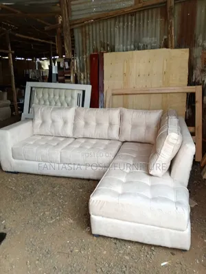Cream 5-Seater Corner/L-L-Shaped Sofa
