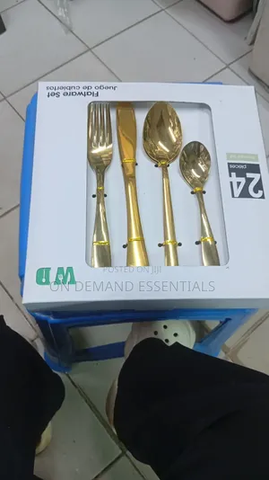 24pc Homier Gold Cutlery Set